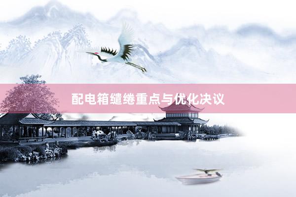配电箱缱绻重点与优化决议