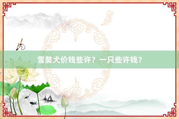 雪獒犬价钱些许？一只些许钱？